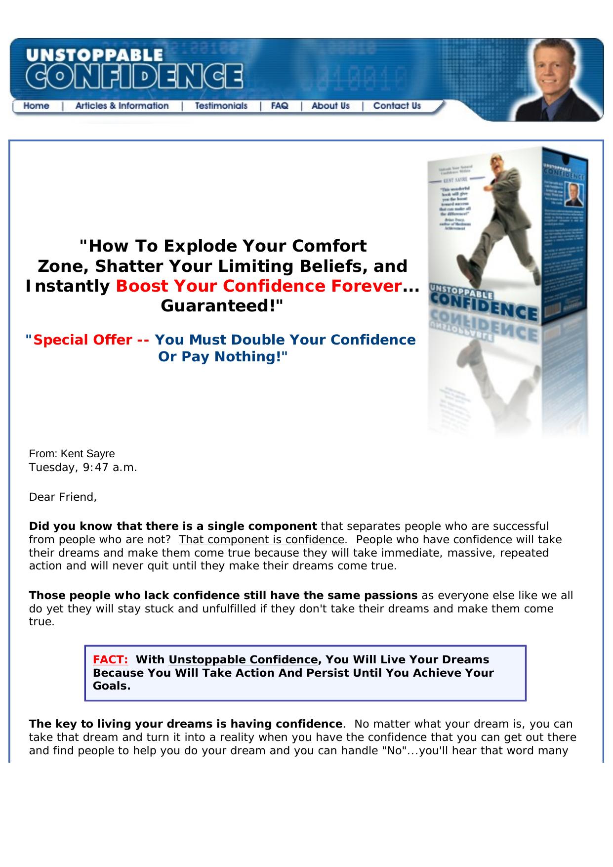 Unstoppable Confidence. by Best of Kuszter's Collection