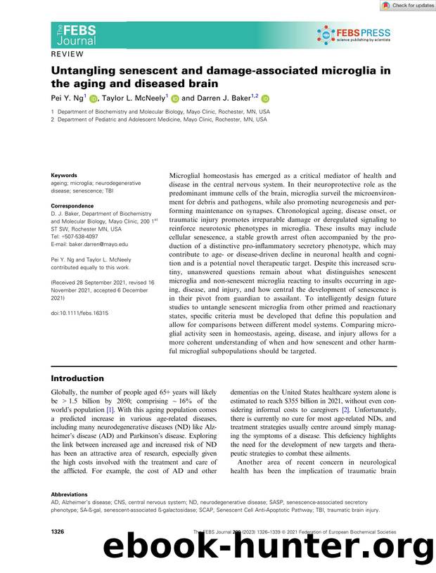 Untangling senescent and damageâassociated microglia in the aging and diseased brain by Unknown