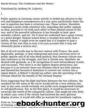 Untimely Meditations by Nietzsche