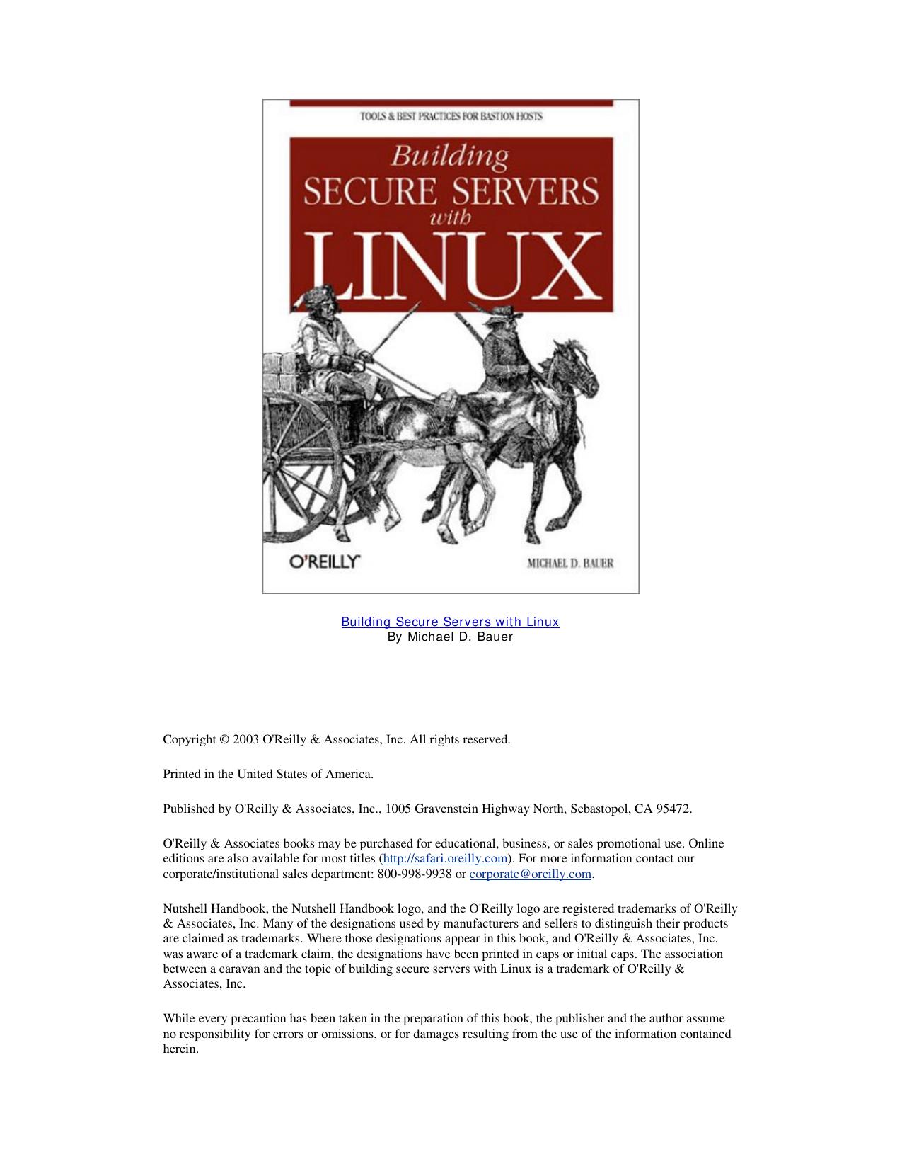 Untitled Document by Building Secure Servers & Linux (2002)