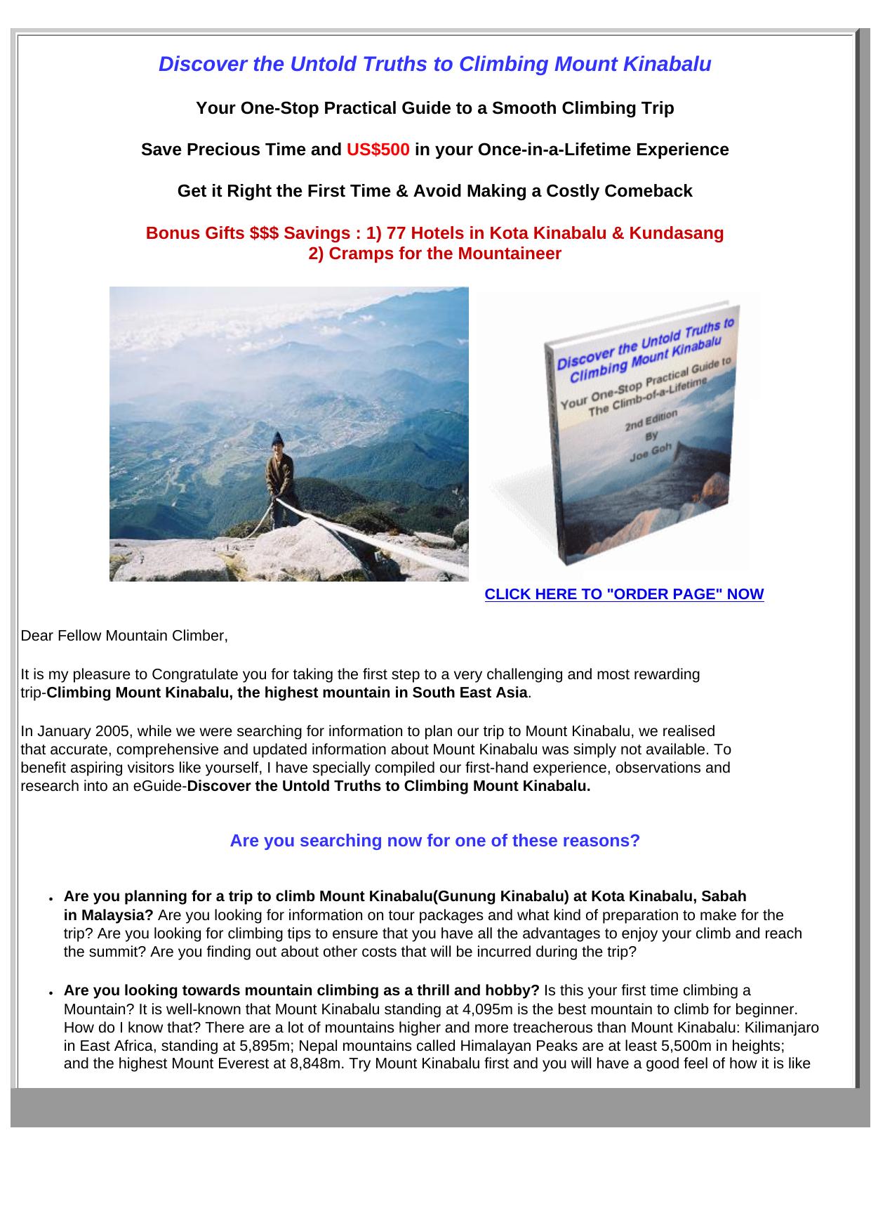 Untold Truths To Climbing Mount Kinabalu. by Best of Kuszter's Collection