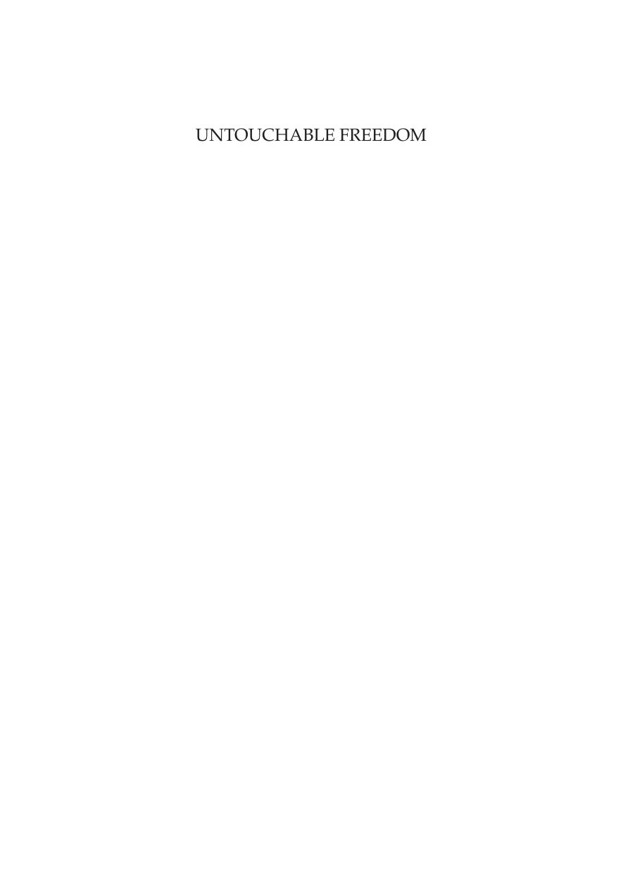 Untouchable Freedom A Social History of a Dalit Community by Vijay Prashad