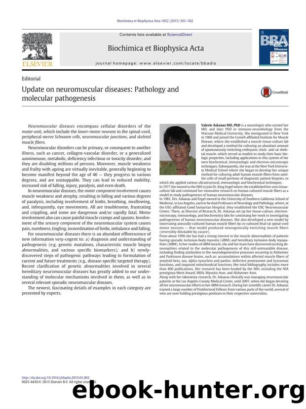 Update on neuromuscular diseases: Pathology and molecular pathogenesis by Valerie Askanas & William King Engel