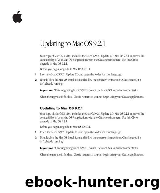 Updating to Mac OS 9.2.1 by Instructional Products