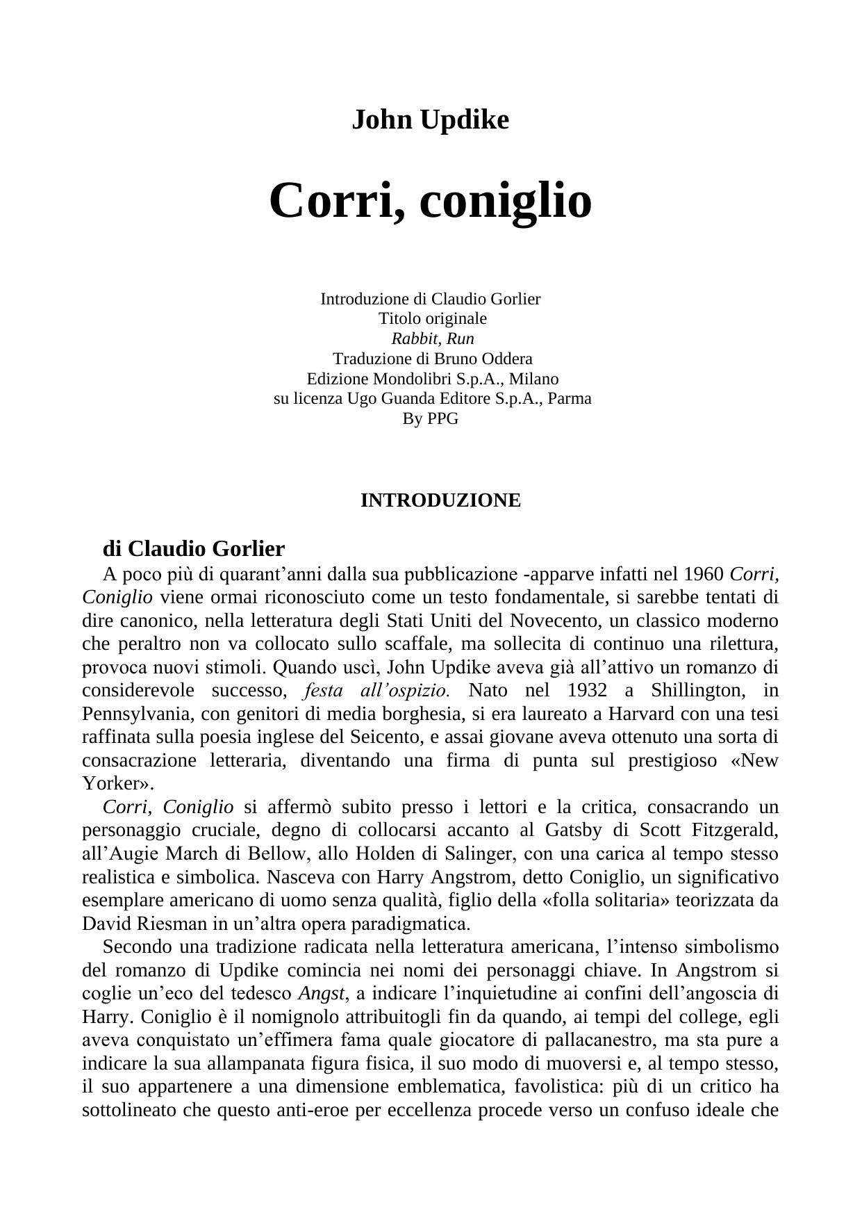 Updike John by Corri coniglio