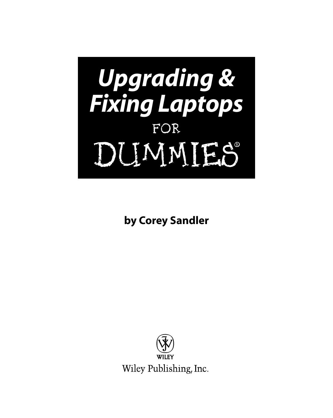 Upgrading and fixing laptops for dummies by Corey Sandler