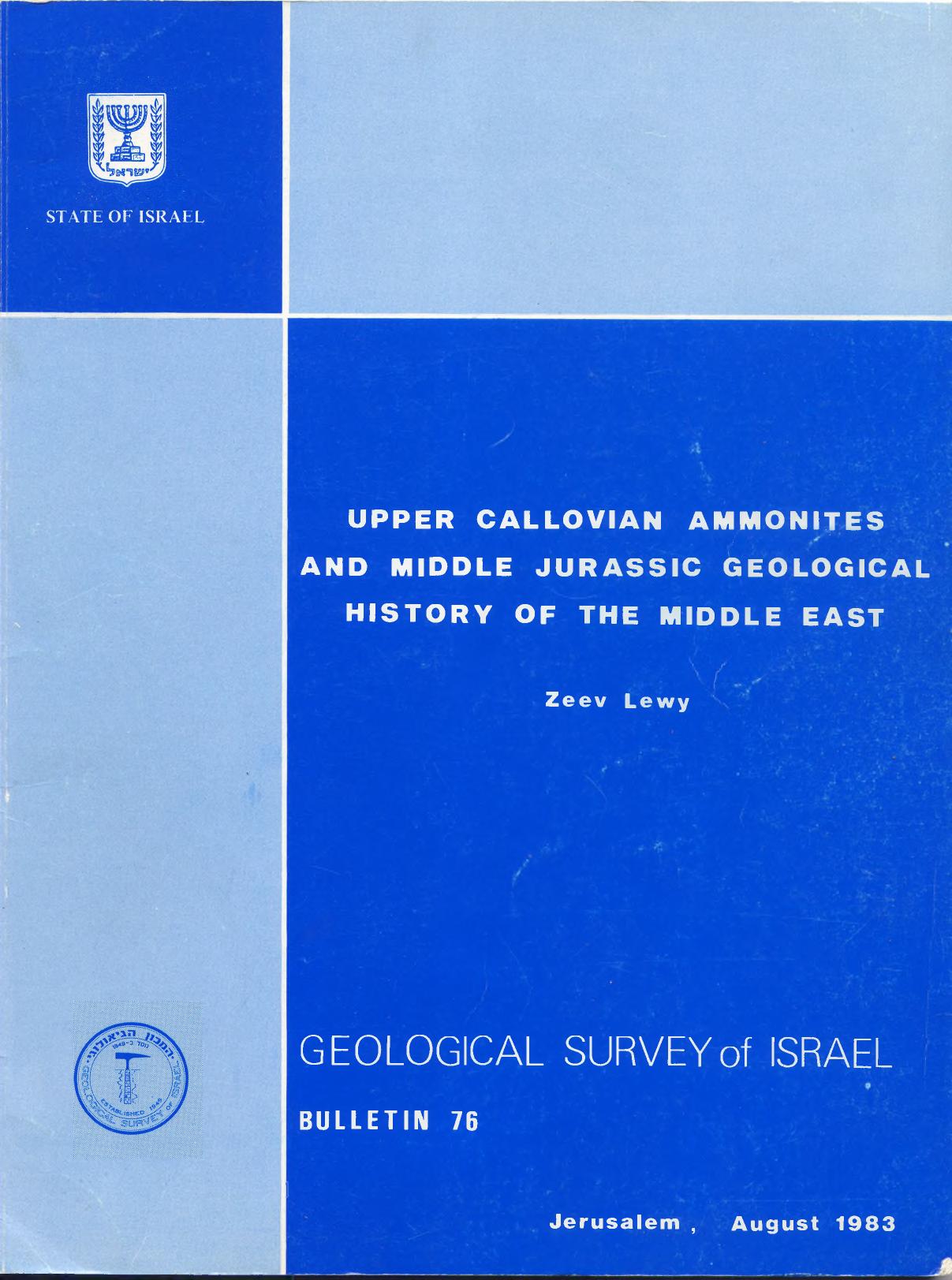 Upper Callovian ammonites and Middle Jurassic geological history of the Middle-East by Lewy Z