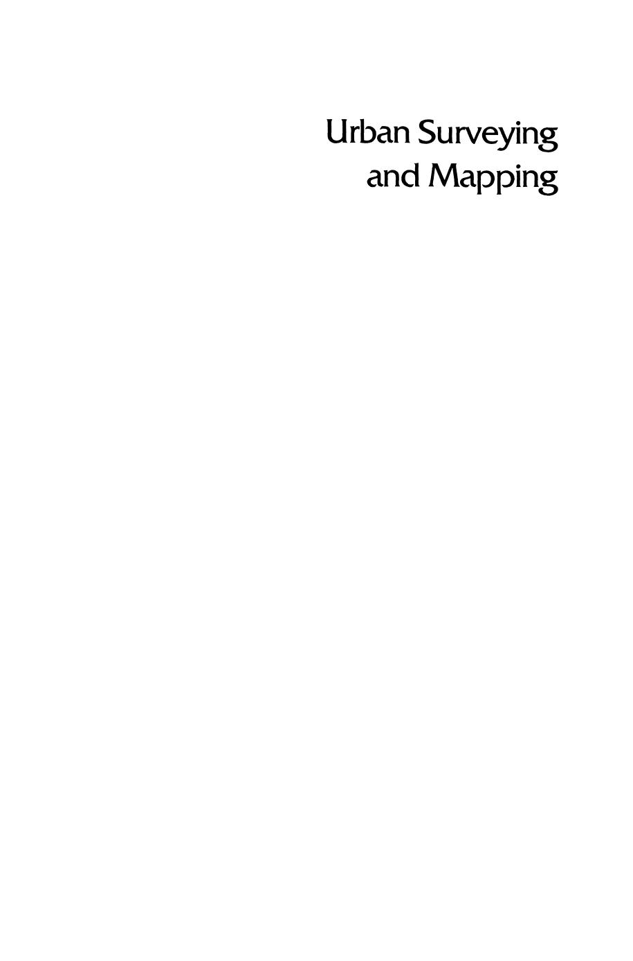 Urban Surveying and Mapping by Teodor J. Blachut Adam Chrzanowski Jouko H. Saastamoinen (auth.)