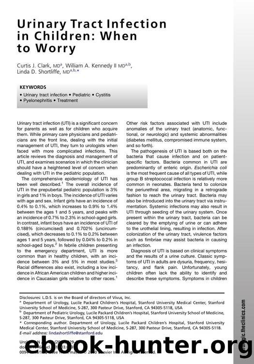 Urinary Tract Infection in Children: When to Worry by Curtis J. Clark MD & William A. Kennedy II MD & Linda D. Shortliffe MD