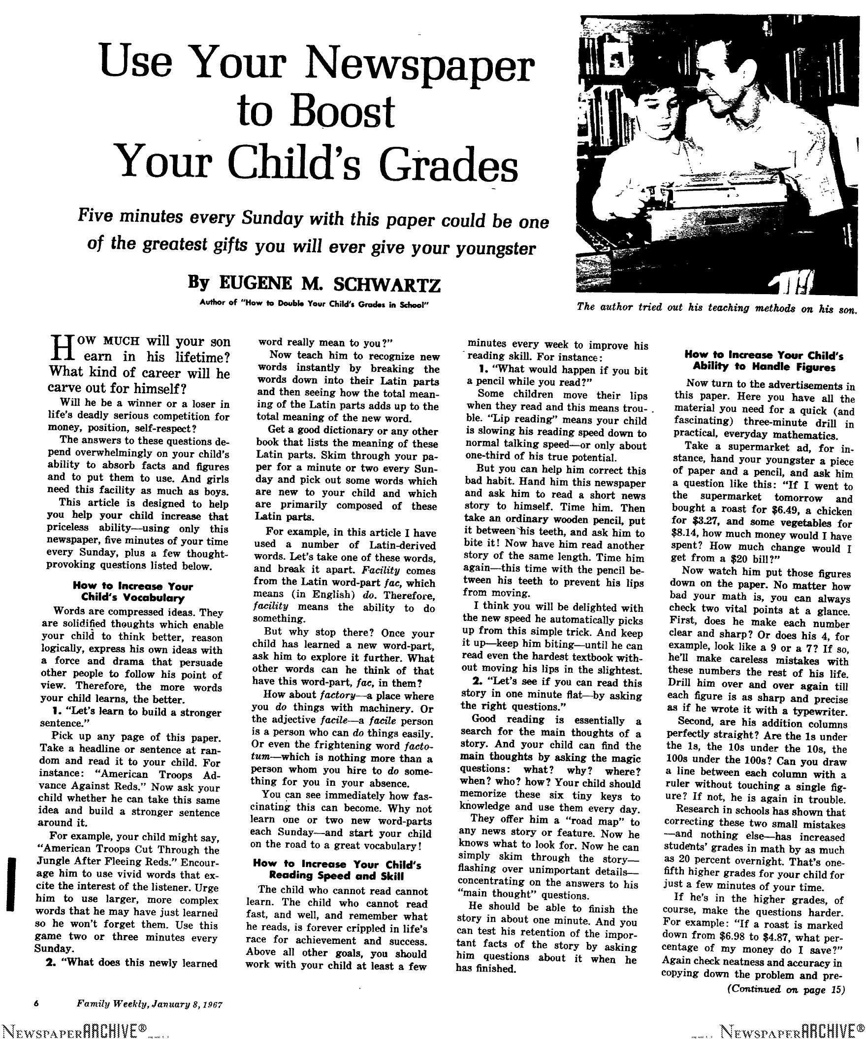 Use Your Newspaper To Boost Your Child's Grades by Copyright 2005 Heritage Microfilm Inc. & Newspaperarchive.com