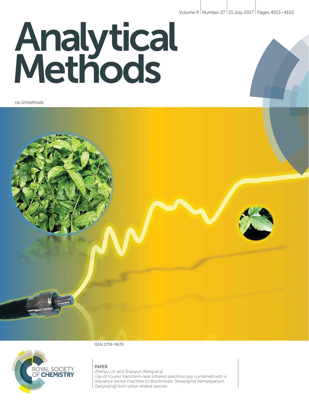 Use of Fourier transform near-infrared spectroscopy combined with a relevance vector machine to discriminate Tetrastigma hemsleyanum (Sanyeqing) from other related species by unknow