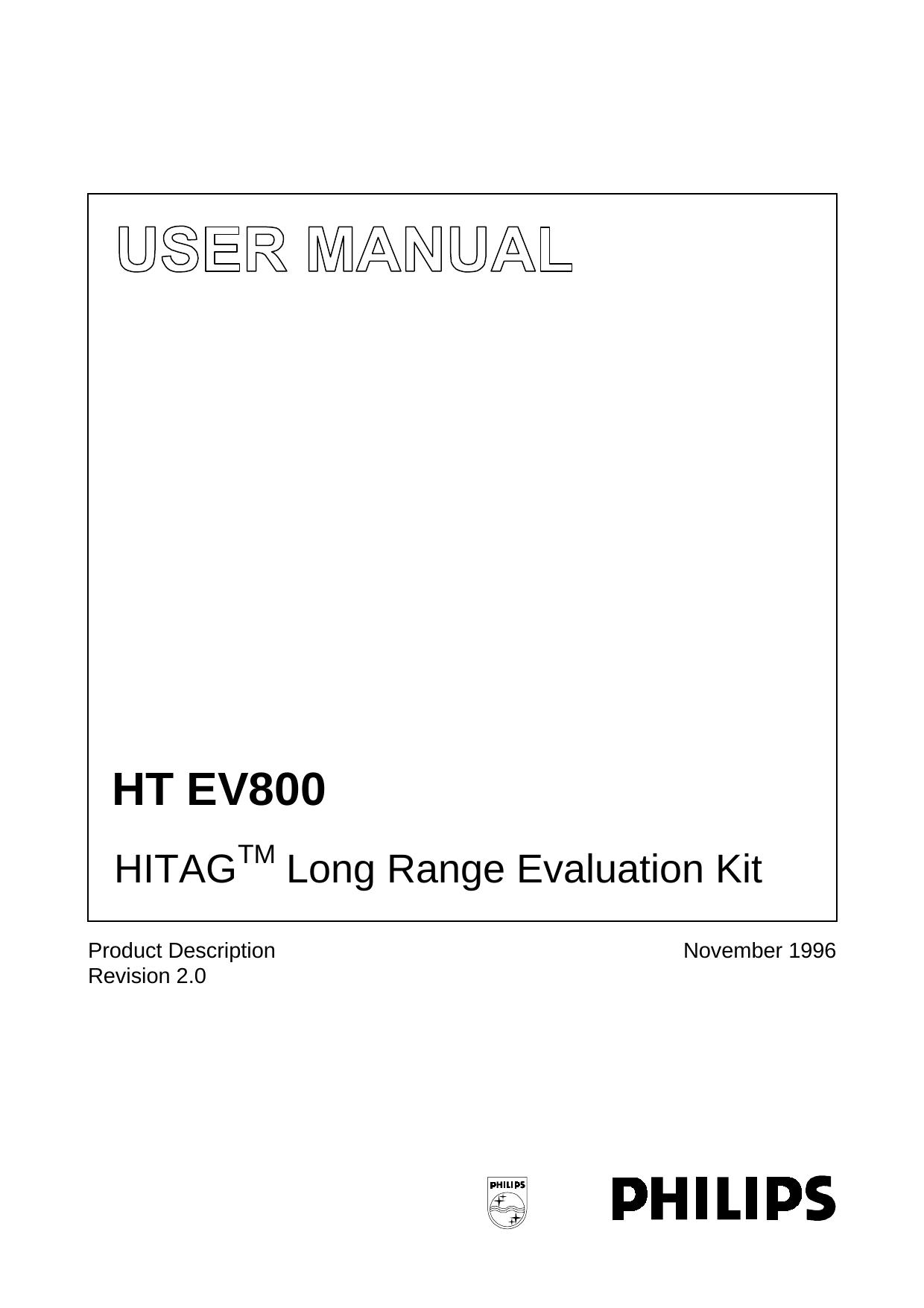 User Manual of the HT EV800 Long Range Evaluation Kit by Philips Semiconductors Gratkorn