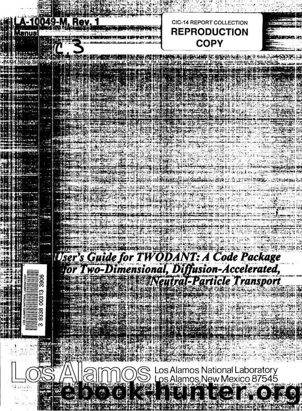 User s guide for TWODANT   a code package for two-dimensional, diffusion-accelerated, neutral-particle transport  None by LANL Research Library LWW Project
