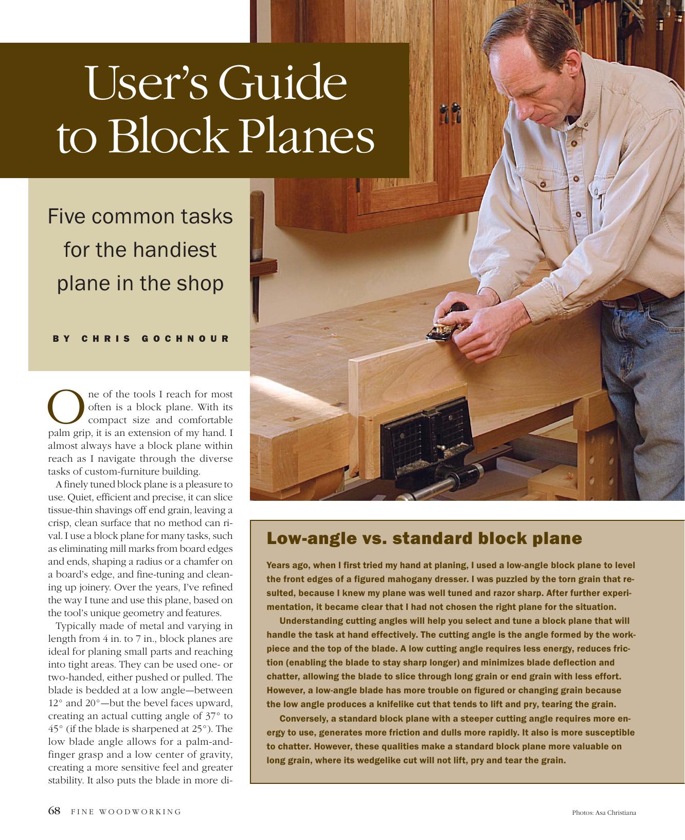 User's Guide to Block Planes by Chris Gochnour