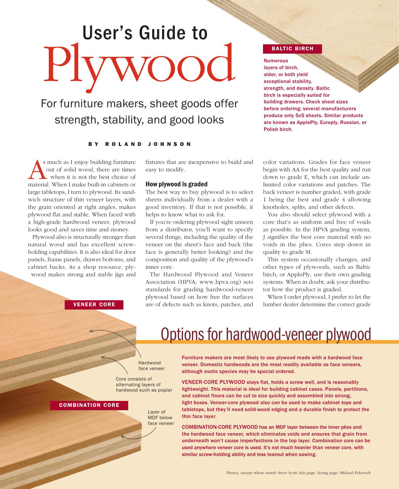 User's Guide to Plywood by Roland Johnson