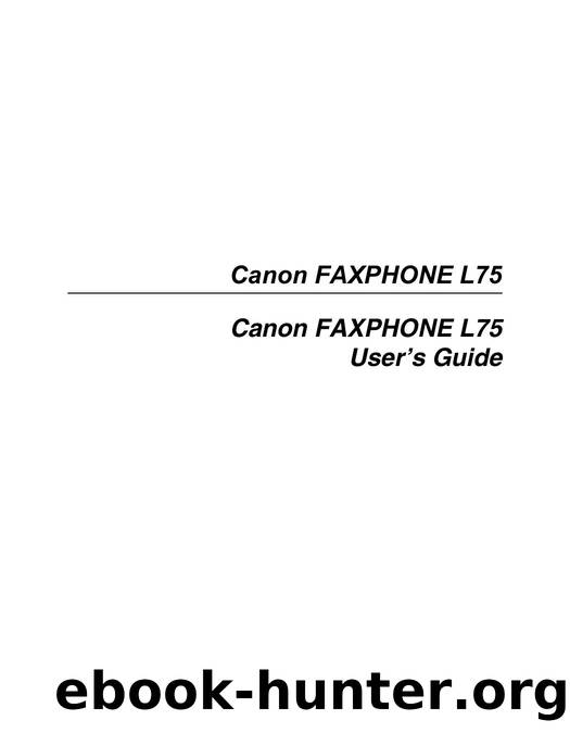 Users Guide by CANON INC