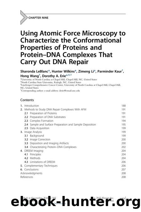 Using Atomic Force Microscopy to Characterize the Conformational Properties of Proteins and Protein-DNA Complexes That Carry Out DNA Repair by Sharonda LeBlanc & Hunter Wilkins & Zimeng Li & Parminder Kaur & Hong Wang & Dorothy A. Erie