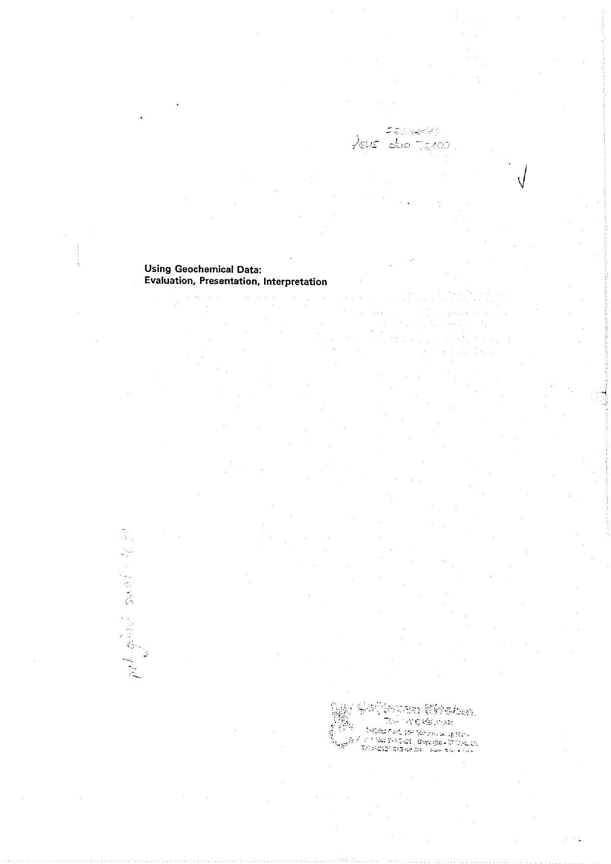 Using Geochemical Data: Evaluation, Presentation, Interpretation (Longman Geochemistry) by Hugh R. Rollinson