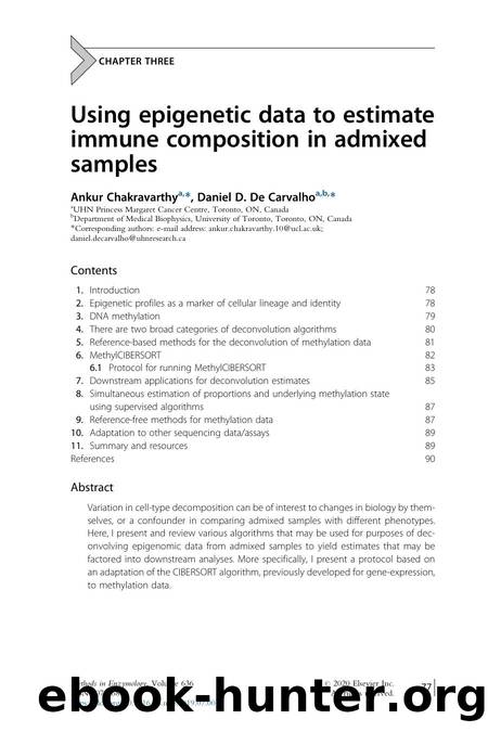 Using epigenetic data to estimate immune composition in admixed samples by Ankur Chakravarthy & Daniel D. De Carvalho