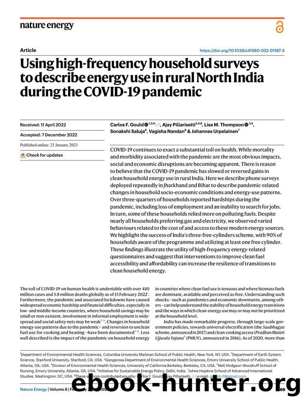Using high-frequency household surveys to describe energy use in rural North India during the COVID-19 pandemic by unknow
