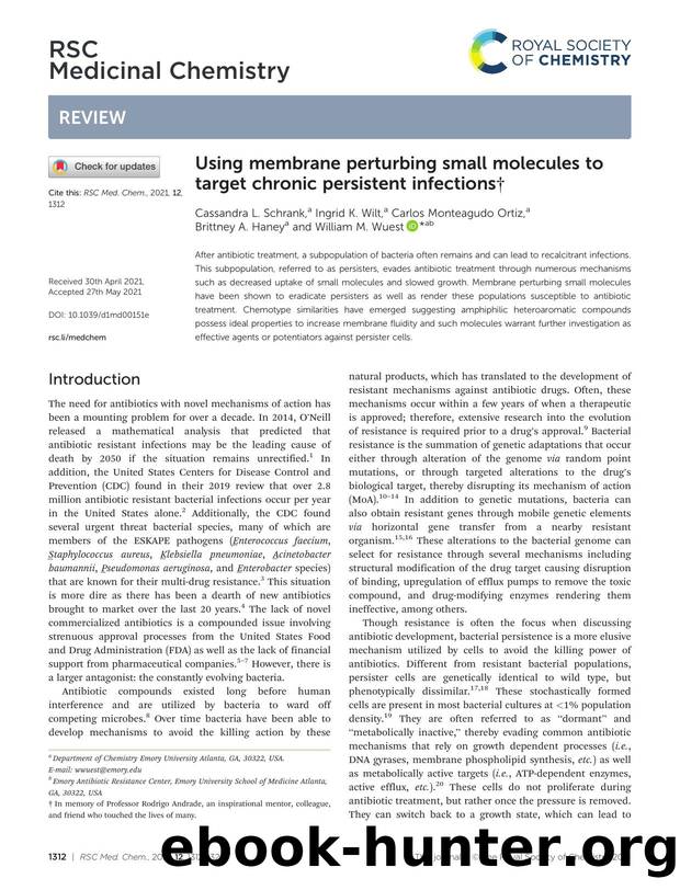 Using membrane perturbing small molecules to target chronic persistent infections by unknow