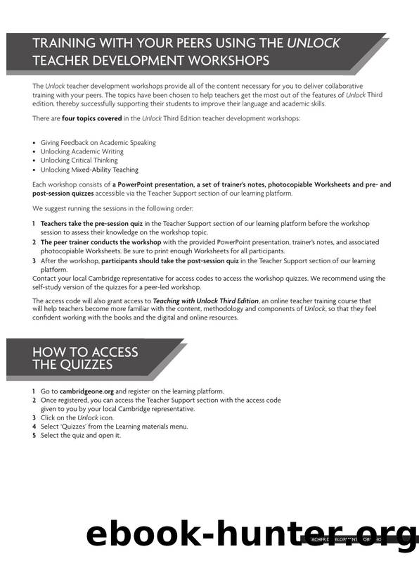 Using the Unlock 3e Teacher Development workshops by Unknown