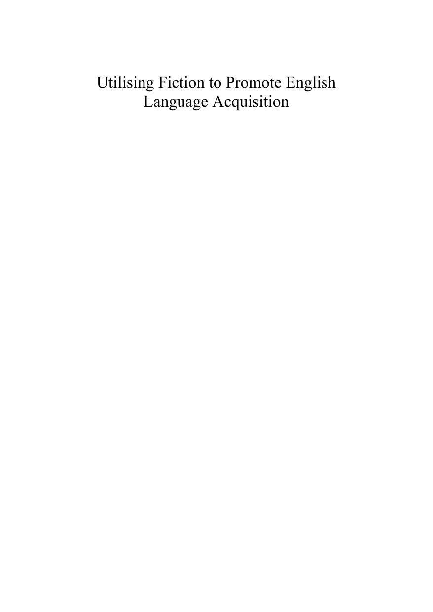 Utilising Fiction to Promote English Language Acquisition by Suhair Al Alami