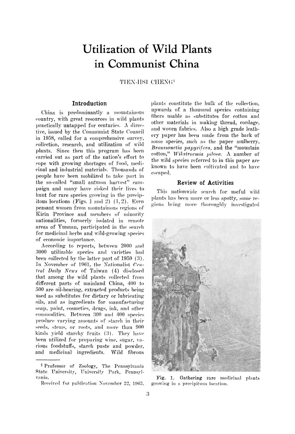 Utilization of wild plants in communist China by Unknown