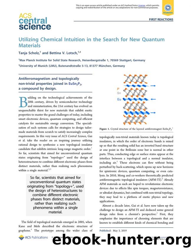 Utilizing Chemical Intuition in the Search for New Quantum Materials by Tanja Scholz & Bettina V. Lotsch (ORCID: 0000-0002-3094-303X)
