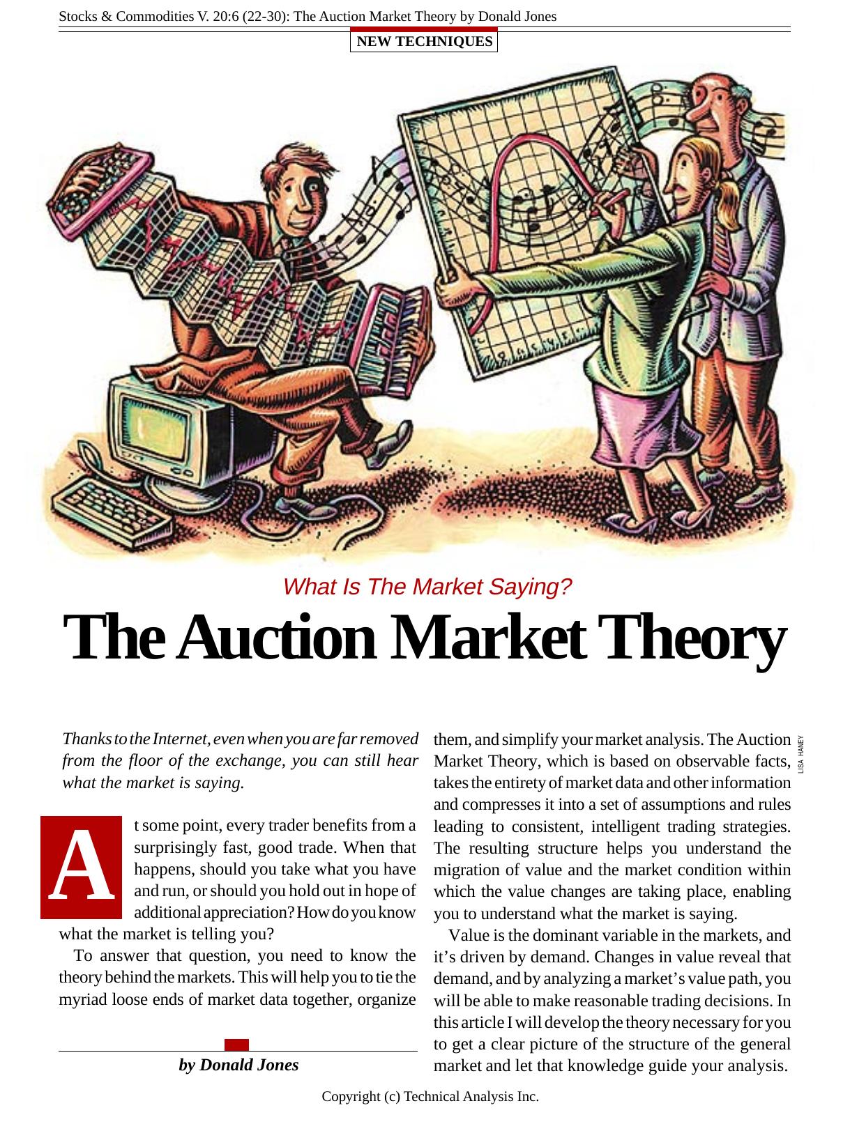V. 20:6 (22-30): The Auction Market Theory by Donald Jones by Donald Jones