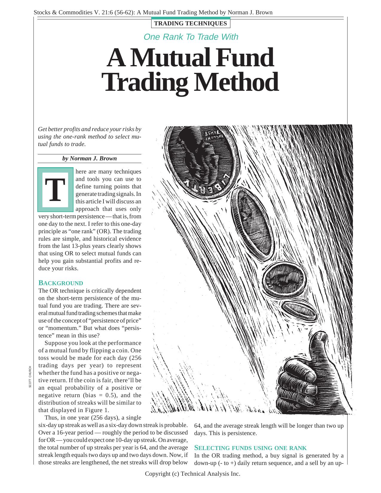 V. 21:6 (56-62): A Mutual Fund Trading Method by Norman J. Brown by Norman J. Brown