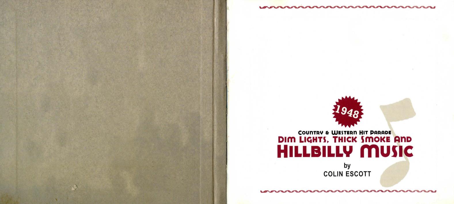 VA by Dim Lights Thick Smoke & Hillbilly Music 1948 booklet