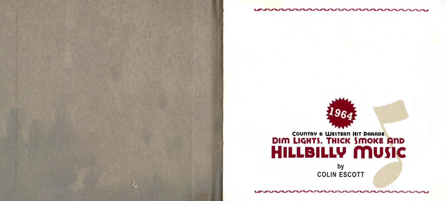 VA by Dim Lights Thick Smoke & Hillbilly Music 1964 booklet