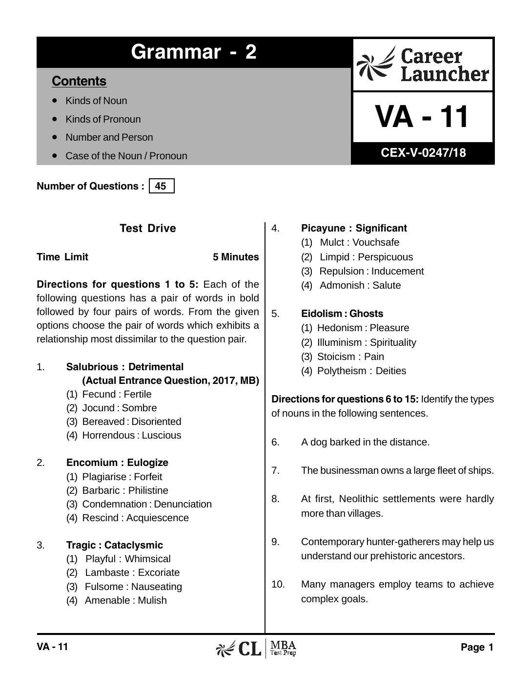 VA-11 Grammar 2 with Solutions by pdf