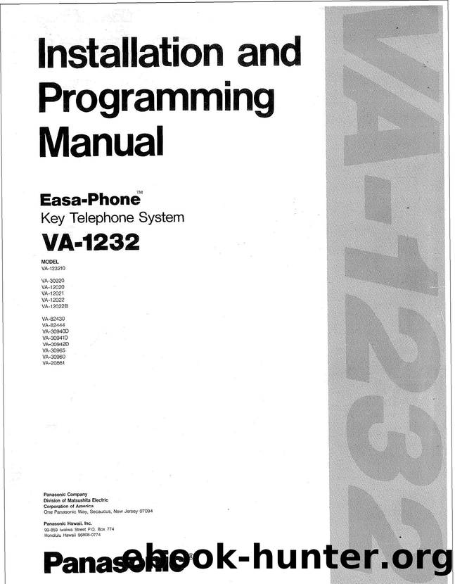 VA-1232 Installation and Programming by EZ Manuals