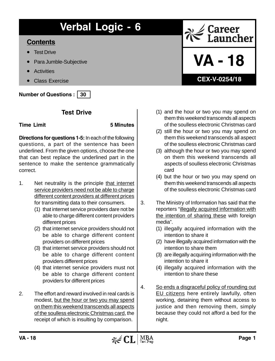 VA-18 VL 6 with Solutions by pdf