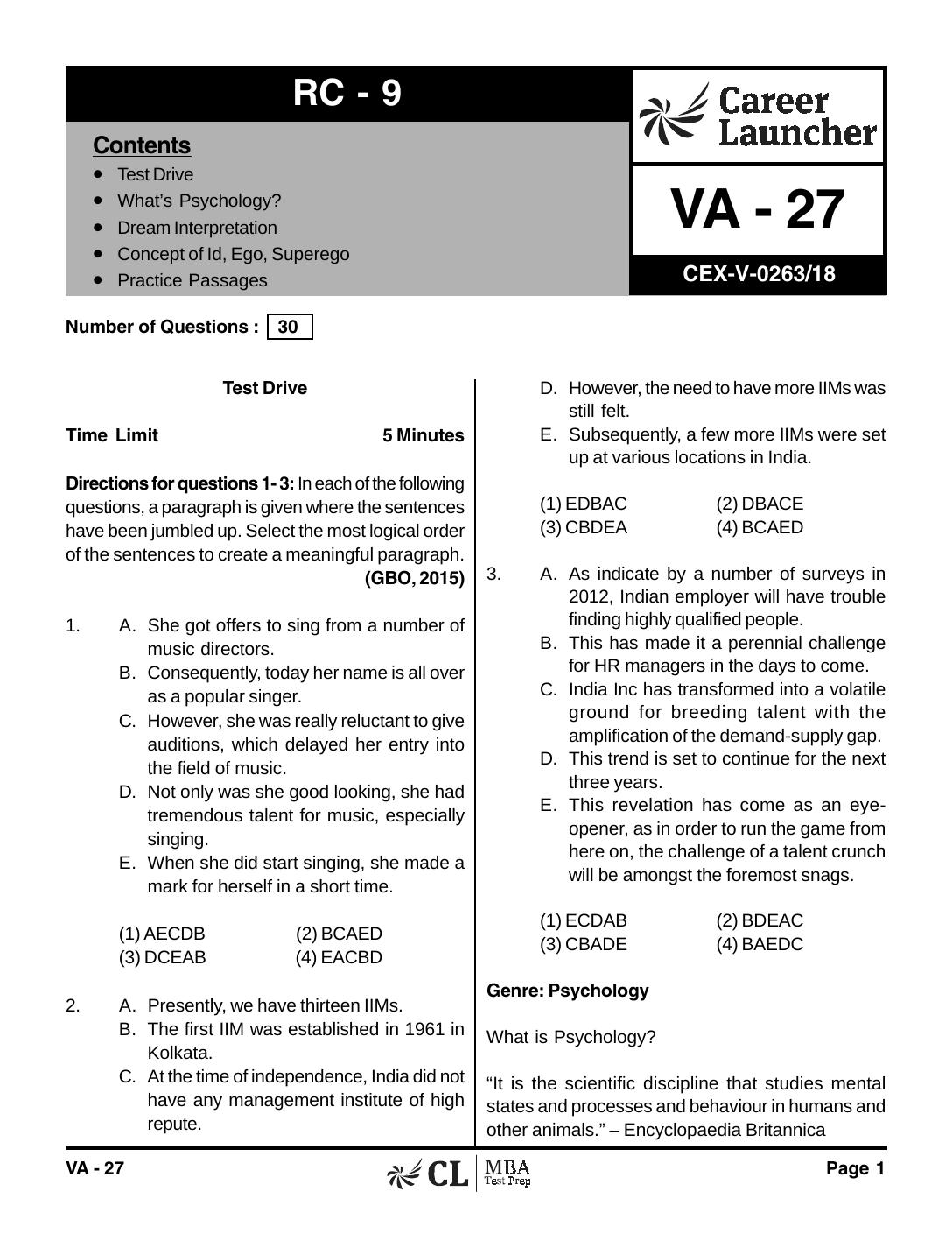 VA-27 RC 9 with Solutions by pdf