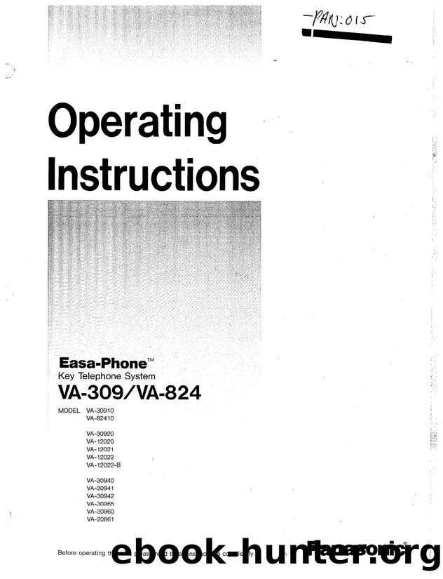 VA-309 & 824 Operating Instructions by EZ Manuals