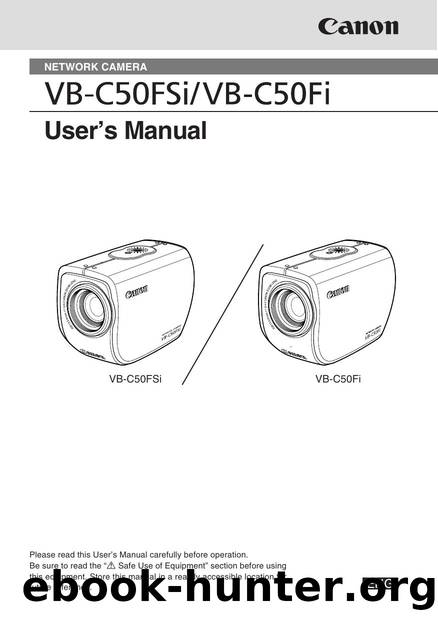 VB-C50FSiVB-C50Fi User's Manual by Canon Inc