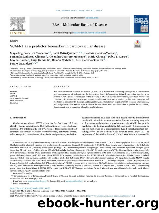 VCAM-1 as a predictor biomarker in cardiovascular disease by unknow