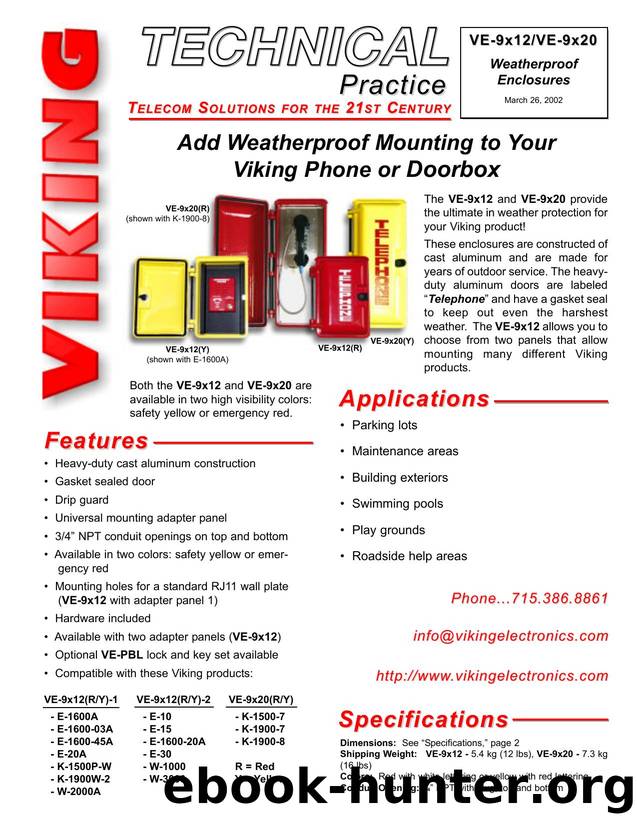 VE-9x12 and VE-9x20 Technical Practice by Viking Electronics Inc