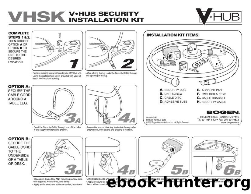 VHSK Manual - VHUB Security Installation Kit by John Britnell