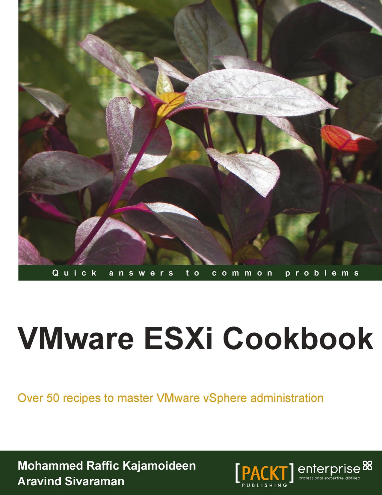 VMware ESXi 5.1 Cookbook by Mohammed Raffic Kajamoideen