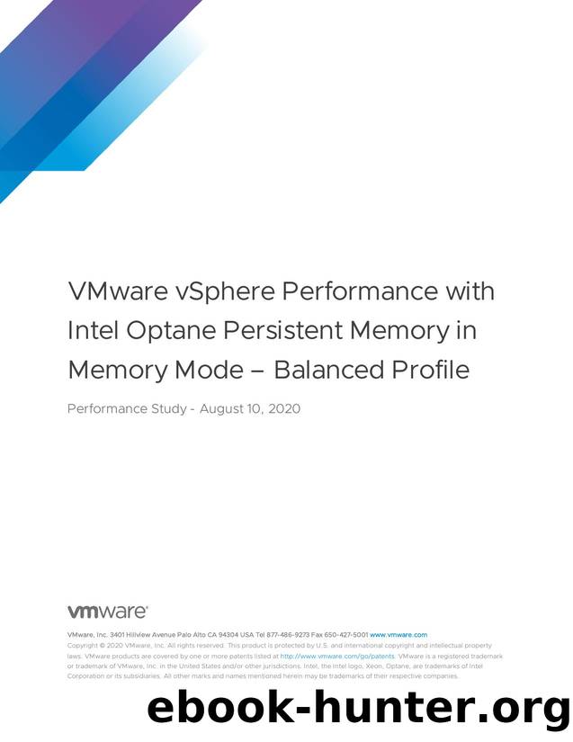 VMware vSphere Performance with Intel Optane Persistent Memory in Memory Mode â Balanced Profile by VMware