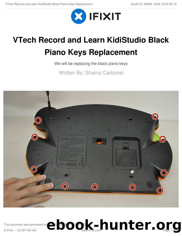 VTech Record and Learn KidiStudio Black Piano Keys Replacement by Unknown