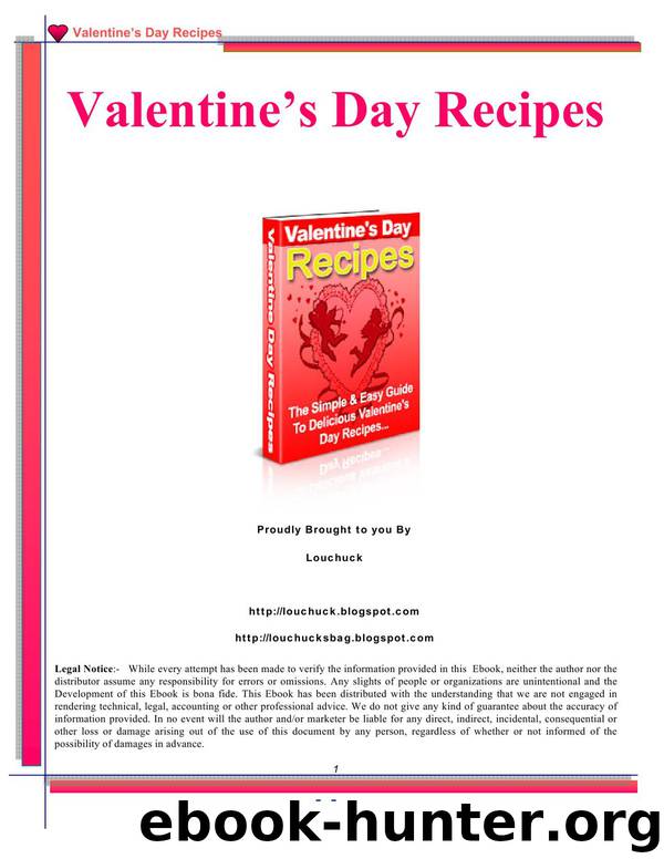 Valentine's Day Recipes by Cookbooks