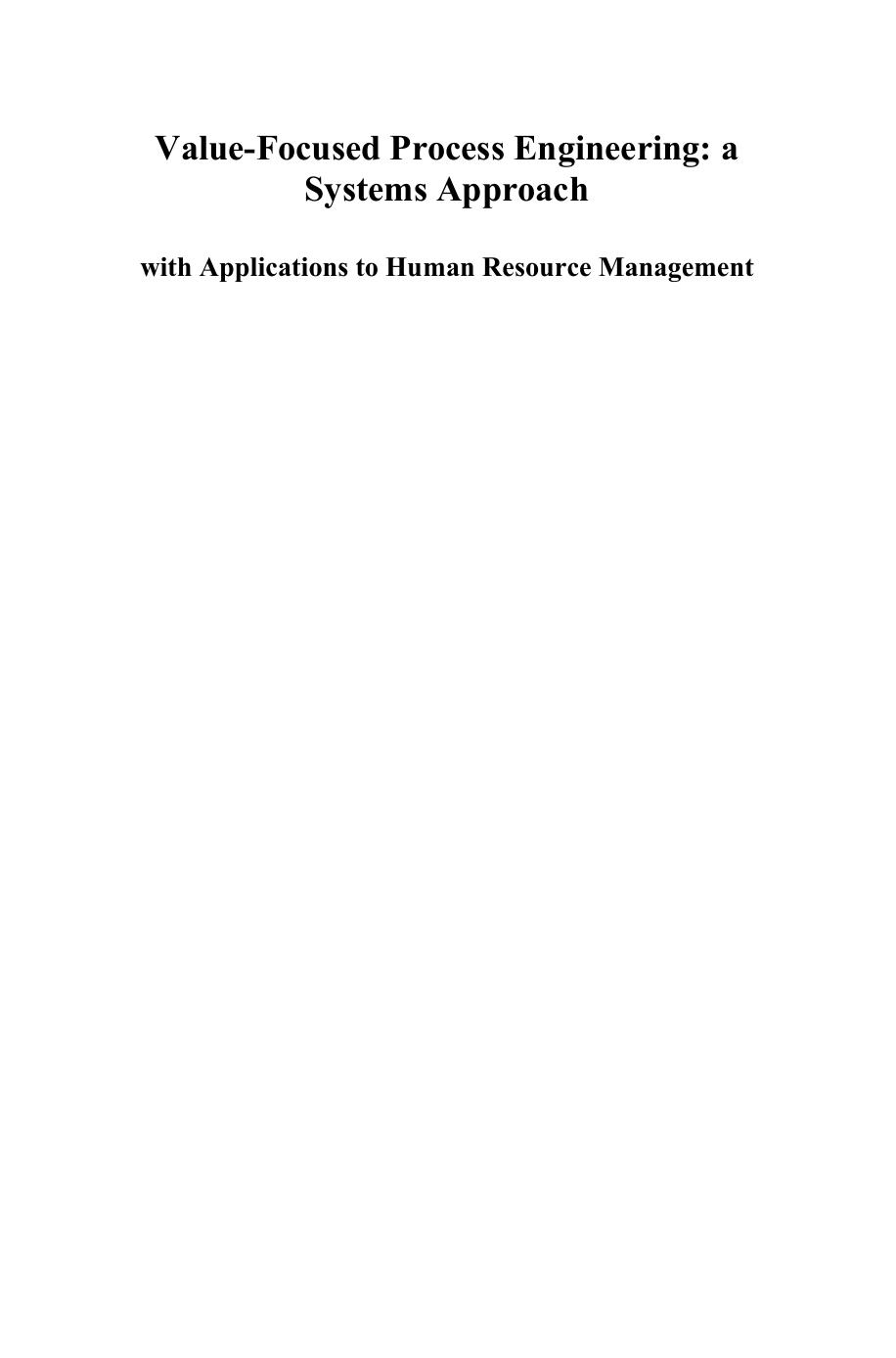 Value-Focused Business Process Engineering : a Systems Approach: with Applications to Human Resource Management by Dina Neiger Leonid Churilov Andrew Flitman (auth.)