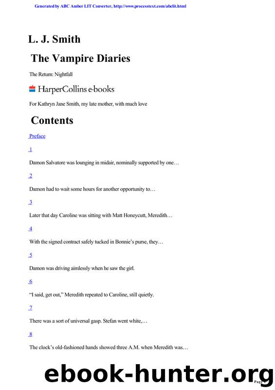 Vampire Diaries 5 by The Return Nightfall by Lisa Jane Smith