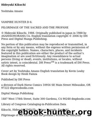 Vampire Hunter D Vol 06 - Hideyuki Kikuchi by Unknown Author