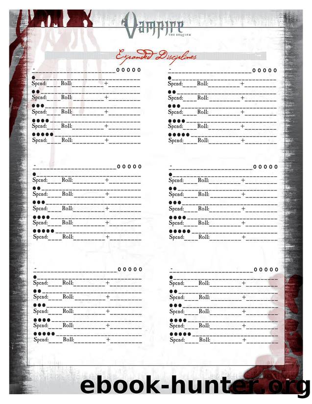 Vampire Requiem Expanded Discipline Sheet by MrGone